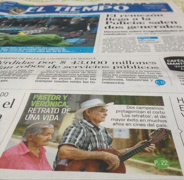 ivandgaona's tweet image. Gracias a @laresonancia , Pastor &amp;amp; Verónica tienen página completa en @ELTIEMPO bit.ly/MIb1Ud #LosRetratos