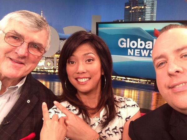 sophielui's tweet photo. OMG it's Pat Quinn!!! @stevedarling1 #hockeyhero #canucks @GlobalBCMorning http://t.co/lTMhtiZ6A6
