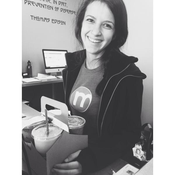 MissionChiroCS's tweet photo. Happy Friday! The awesome folks @ninefruits brought us smoothies. Check em out and get a coconut milk smoothie today! http://t.co/avMSStn0Nn
