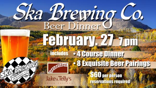 Skabrewconway's tweet photo. Going to be a great beer dinner!!!! Def dont miss this!! @skabrewing @SkaBrewArlo http://t.co/va75zazG9z