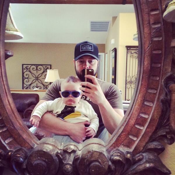 coryajenkins's tweet image. Chilling with his #brogrammer shades on #daddylife