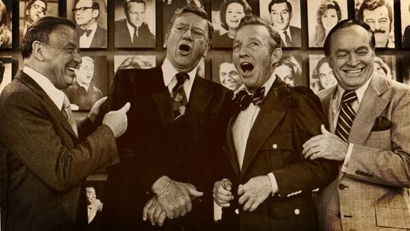 Bing Crosby on Twitter: "Frank Sinatra, John Wayne, Bing & Bob Hope. #bingcrosby http://t.co/vq5BOnBFYE" / Twitter