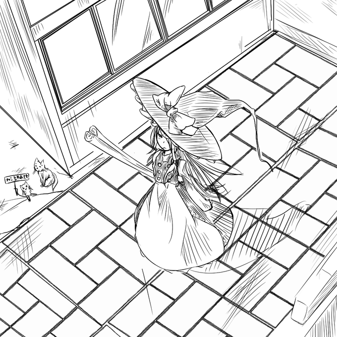 マリサs描いてたけど 企画絵の息抜きに 