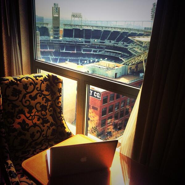 Remote_Office's tweet image. Overlooking Petco. Is it baseball season yet? #remoteoffice @Padres @Petco