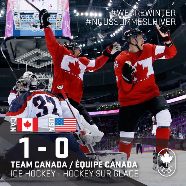 Equipe_Canada's tweet image. #ÉquipeCanada passe en finale et défendra son titre olympique contre la Suède. ow.ly/tS2fC #Sotchi2014