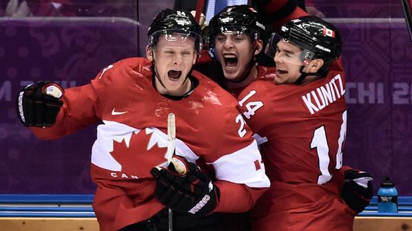CP24's tweet image. JUMPING FOR JOY: Canada edges U.S. 1-0 to advance to gold medal game
cp24.com/sports/sochi-2…