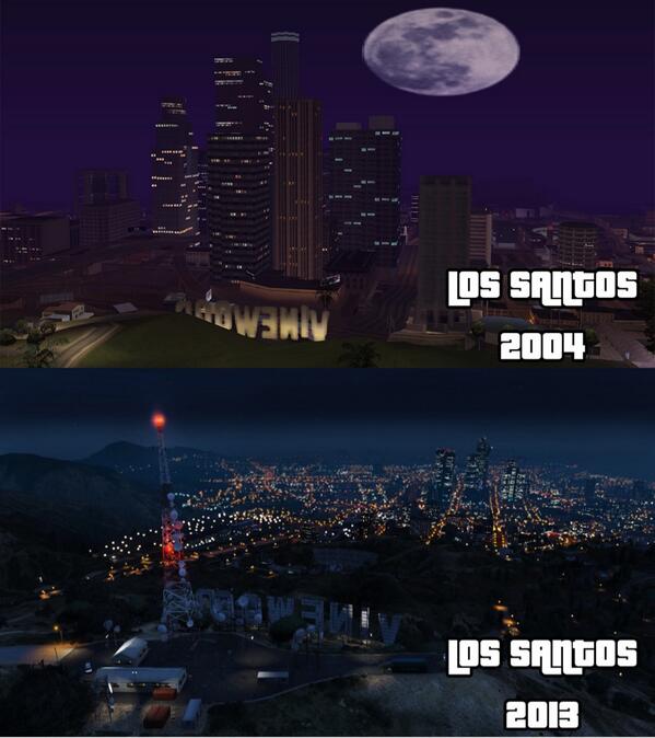 Gtav Informer On Twitter Los Santos 2004 Vs Los Santos 2013 Gta5 Sanandreas Http T Co Qd0bvorjaw Twitter