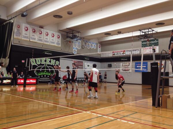 RedDeerPolytech's tweet photo. 1st serve of the #ACACmvb Championships hosted by @rdcathletics. GPRC v SAIT. Great action all weekend in #RedDeer! http://t.co/o7wJTRkY3E