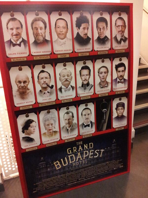 @tomos_tweets spotted a great bit of #GrandBudapest advertising- loving the characters! Not long now <a href="/tynesidecinema/">Tyneside Cinema</a>