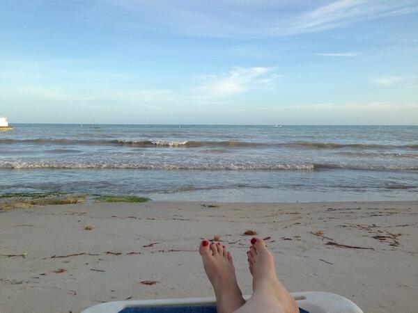 Southernmost beach waiting for the sun to set