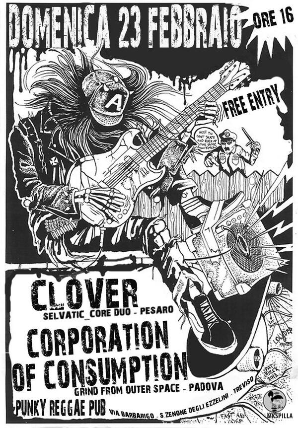 23 febbraio 2014 - CLOVER+CORPORATION OF CONSUMPTION - SELVATIC SUNDAY <a href="/PUNKY/">Kat</a> REGGAE PUB punkyreggaepub.blogspot.fr/2014/02/domeni…