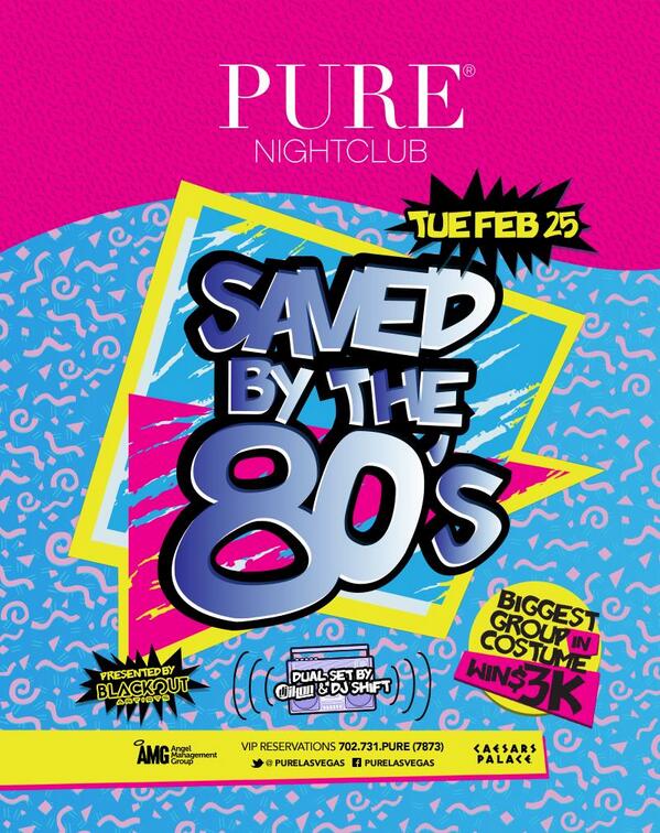 HienAtPure's tweet photo. RT @purelasvegas: We loved the 80's so much, we decided to bring them back to #PURENightclub this Tuesday night http://t.co/Cn5eYnCAst