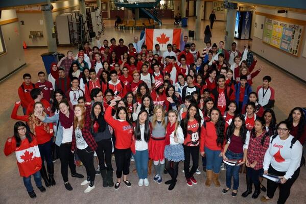 TimCross7's tweet photo. Canadian Pride at Enver Creek Secondary. We have great students. http://t.co/IaWAk44pOO
