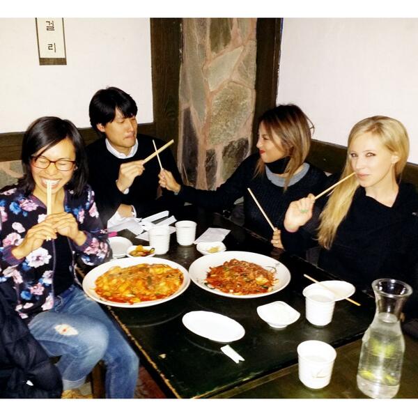 jeanniemai's tweet photo. #KoreanFood has always been mai #comfortfood. #Nakjibokum &amp; #Raboki? YesPlz! #JeannieInNY @alliebridge @ychristielee http://t.co/KzagxjNS5O
