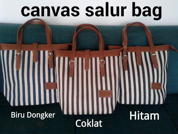 Ready canvas salur bag by <a href="/rihamcollection/">Riham Collection</a> ,, follow IG: <a href="/rihamcollection/">Riham Collection</a> ,, yg mau order add pin 325E3F67 :)