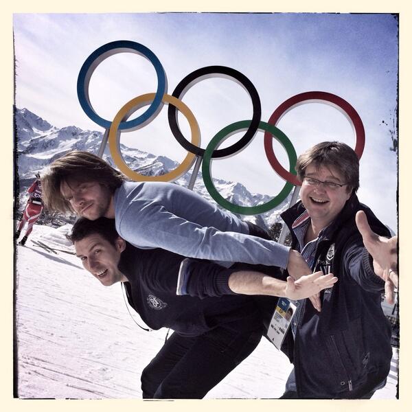 <a href="/picturealliance/">picture alliance</a>-team mit Volker Hellmann Robert Schlesinger Kai-Uwe Wärner in den Bergen #Sochi2014 @Stierthompson