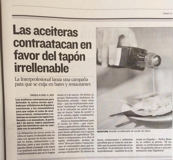 Artículo del <a href="/DiarioJAENes/">Diario JAÉN</a> sobre las irrellenables. Se esta llevando a la práctica esta medida?#AOVE