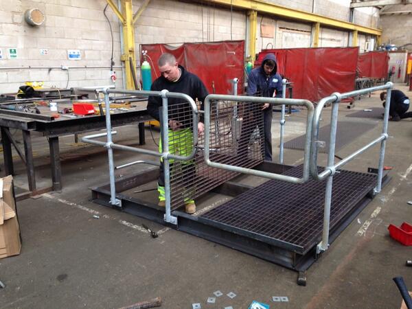 Just finishing a platform, ladder and handrail for a UU site. Off to galvanising now.