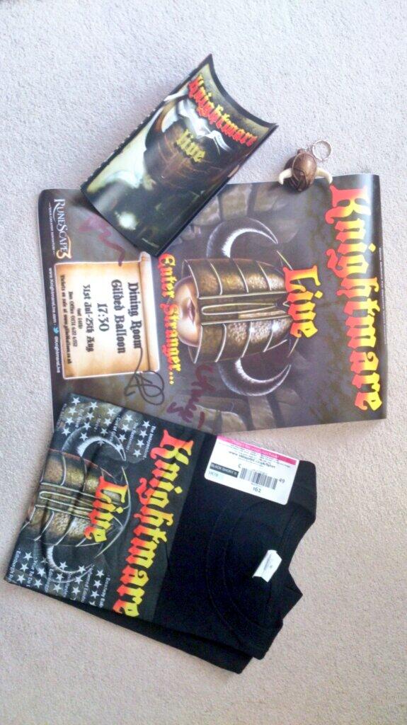 Just had the most exciting delivery ever!! My <a href="/KnightmareLive/">KnightmareLive</a> merch has arrived! #lovemypostman #knightmare