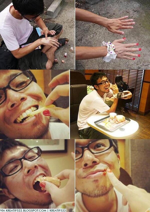 michellechells's tweet photo. RT@KerjaKreatif : Ada yg prnah iseng kyk Keisuke Jinushi #JombloKreatif http://t.co/MlFfcbw17a"