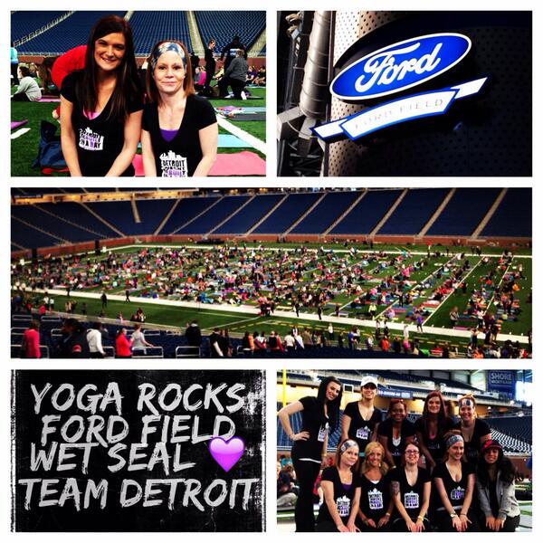 lulajay's tweet photo. Yoga ROCKS Ford Field - Team Building! #detroit #oneteamonedream @ComePlayDetroit @Daytwa http://t.co/NihVZZR4nv