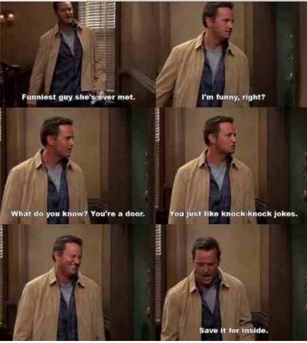 Chandler Go For It You Re Funny Friends Tv Show Friends Tv Tv