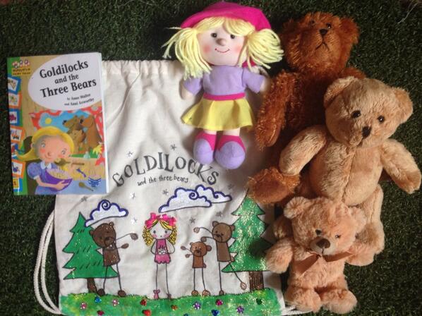 greenpatch123's tweet image. Goldilocks and the three bears story sack SOLD #BEDTIME #childrensbook #storysack #personalisedgift #Bears