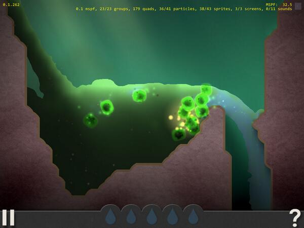 A screenshot from our new #jellygrade game - in this level, you're growing plants to oxygenate the water.
