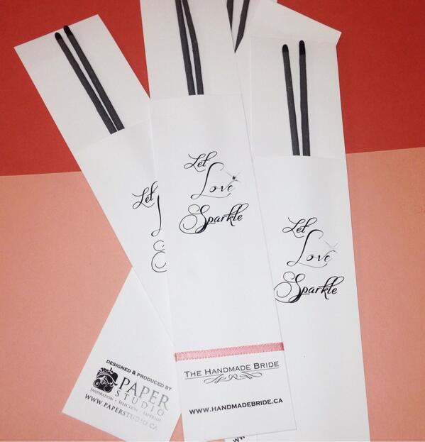 PaperStudioCA's tweet image. #letlovesparkle Along with @ahandmadebride, we made these favours for @TieTheKnot_Ott swagbags!