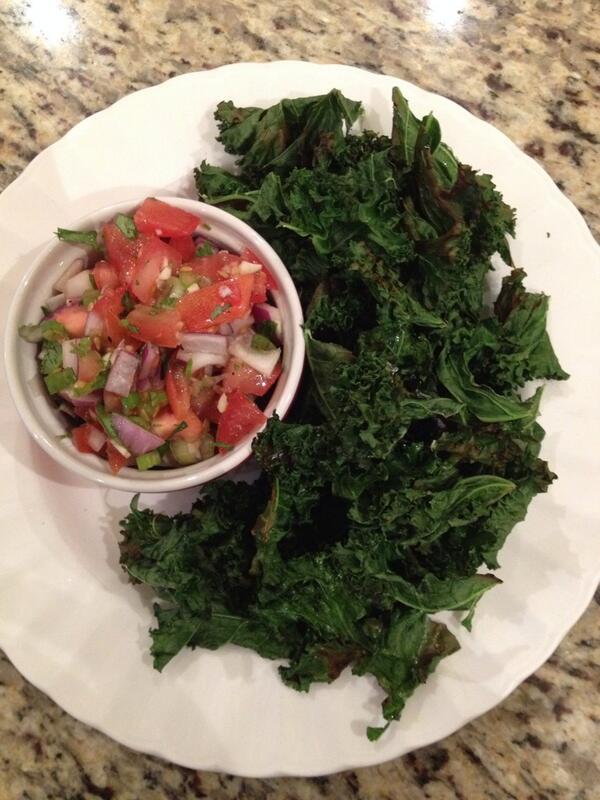 Just made baked kale chips!! I am need eating nacho or any type of chip ever again! These are amazing :)