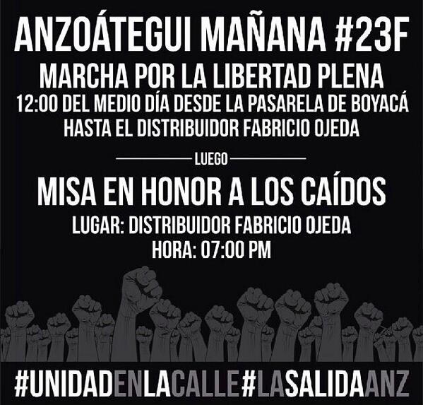 EsDeAnzotegui's tweet photo. #Lecheria #Barcelona #Anzoátegui este #23F #ElQueSeCansaPierde seguimos en la Calle! http://t.co/AaYnByFyze