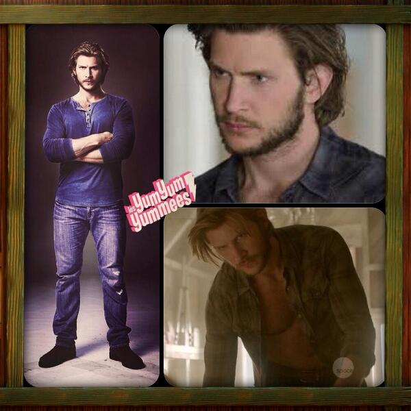 BookGoddessEyes's tweet photo. Greyson Holt (Clayton of Bitten) can be my pack enforcer, Darlin. #pickyourpack #Bitten http://t.co/UbalNLzWDo