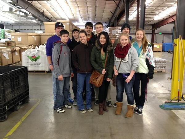 Earlier today, SHS DECA members volunteered at the Missoula Food Bank and helped put together meal boxes.