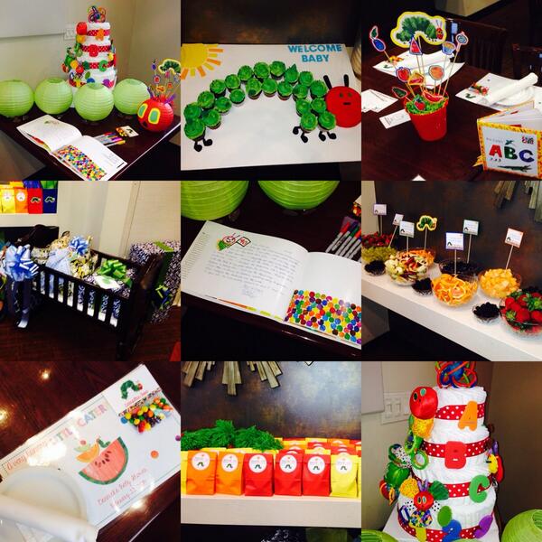 #BestBabyShowerEver 💙👶🍼
The Very Hungry Caterpillar theme🐛 lots of hard work but definitely worth it! @annikalamar