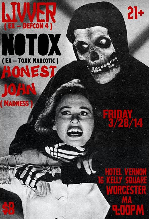 NotoxPunk's tweet image. LIVVER | NOTOX | HONEST JOHN 3.28.14 facebook.com/events/2254697… …