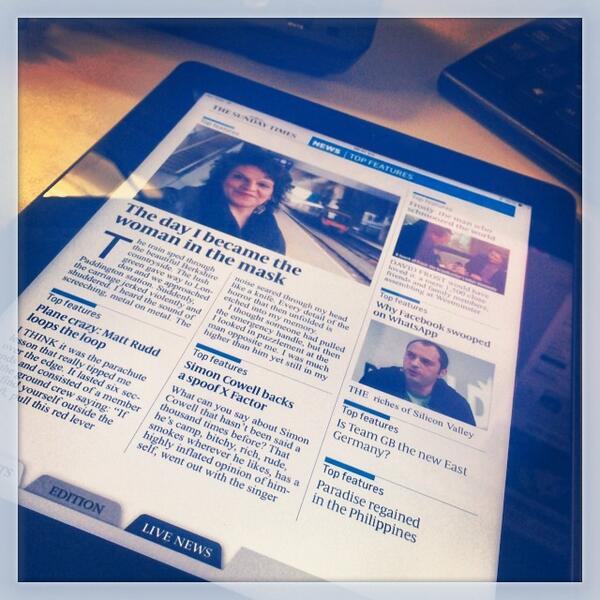 timespolitics's tweet image. How do you like to read? We're in the office with an iPad. Tweet a pic on #meandmyST and we'll feature the best!