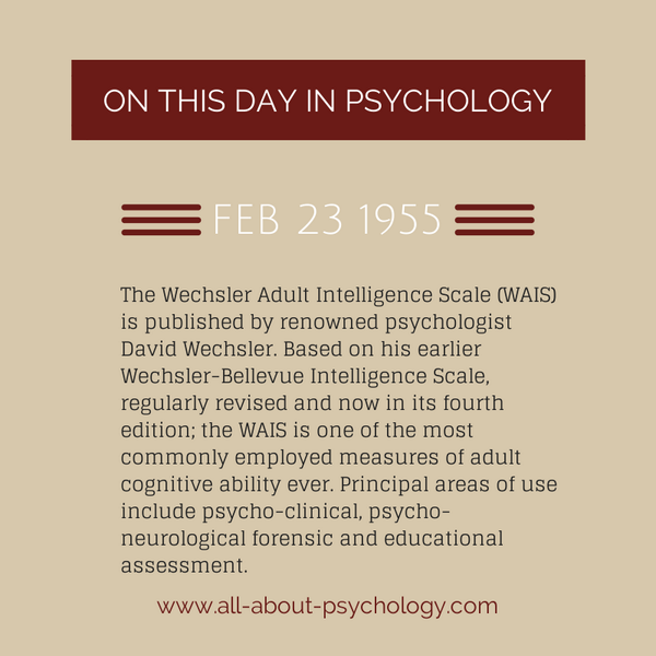 psych101's tweet photo. Today in the history of #psychology #WAISIV @PsychCorpUK http://t.co/csRNneKBXD