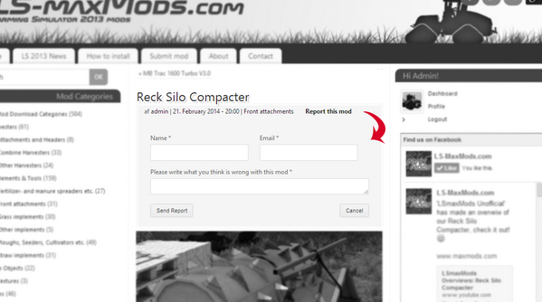 LsMaxMods's tweet photo. Check out our new "Report Mod" Function on http://t.co/HiJaXTh8uY :-)

#NewFunction #BetterMaxMods http://t.co/Q7PI6LxY8e