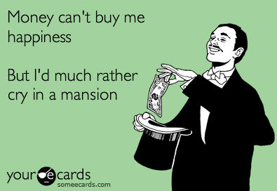 OnlineMancave's tweet photo. Money can't buy me happiness... http://t.co/kplDkjD4SN