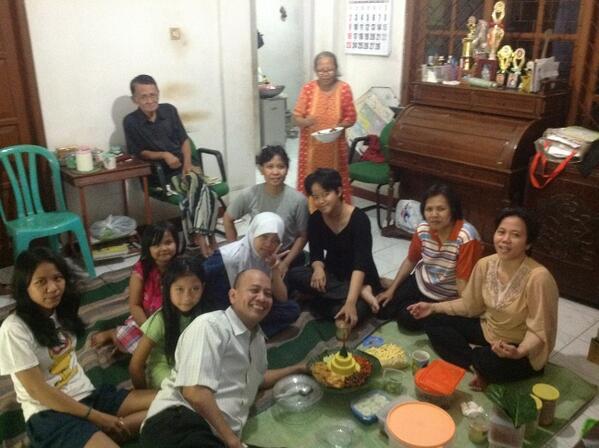 With my family