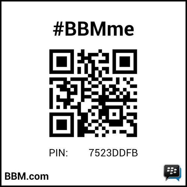 #BBMme PIN: 7523DDFB
pin.bbm.com/7523DDFB