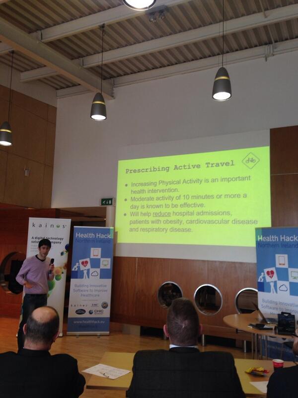 HealthHackEU's tweet image. Team onYourBike trying to get more cyclists on the roads and solve Belfast's congestion problems. We're all for it.