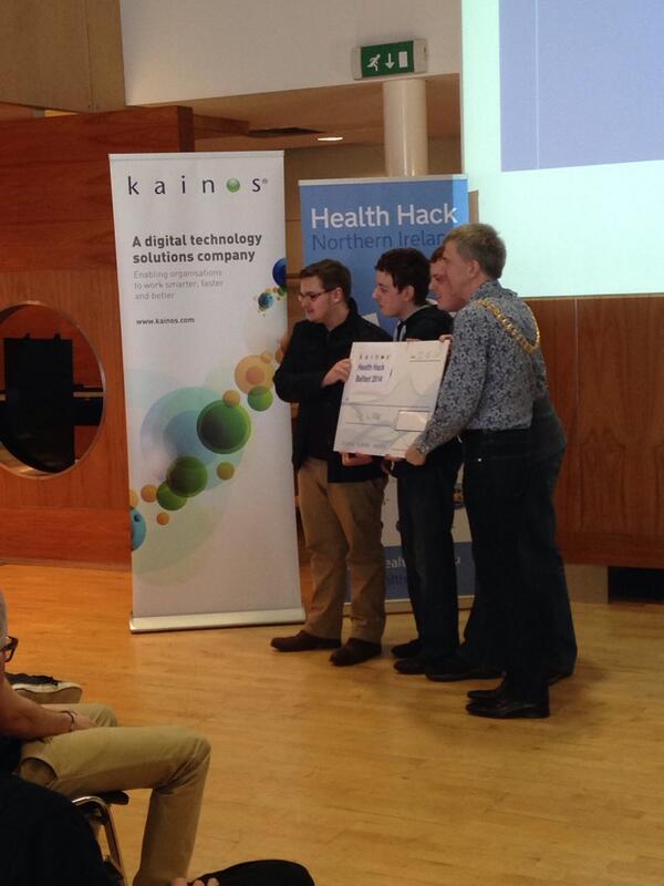 HealthHackEU's tweet image. Team Indago with best vision and innovation award