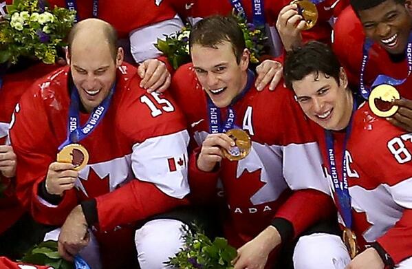 NHLBlackhawks's tweet image. The Captain and his gold. #Sochi2014