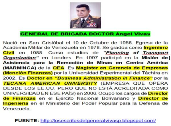 Resultado de imagen para general angel vivas