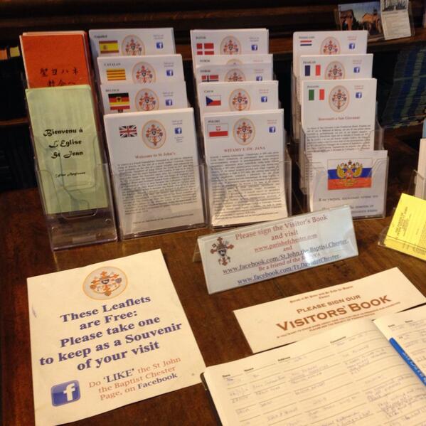 srsgorton's tweet image. All foreign visitor info at St John the Baptist Church, Chester was sourced free via their FB page #socialsuccesses