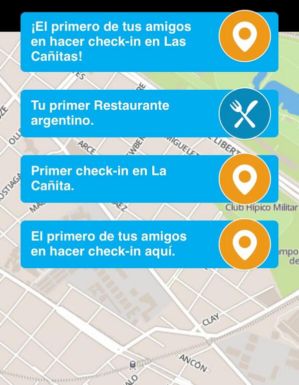 ¡El primero de mis amigos en hacer check-in en Las Cañitas! Genial. 4sq.com/1flNOn7