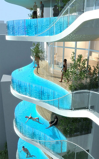 CraigTheBarber's tweet photo. Pretty Cool! But would you jump in? #balconypool - Aquaria Grande in Mumbai, India http://t.co/y28pZrTTrD