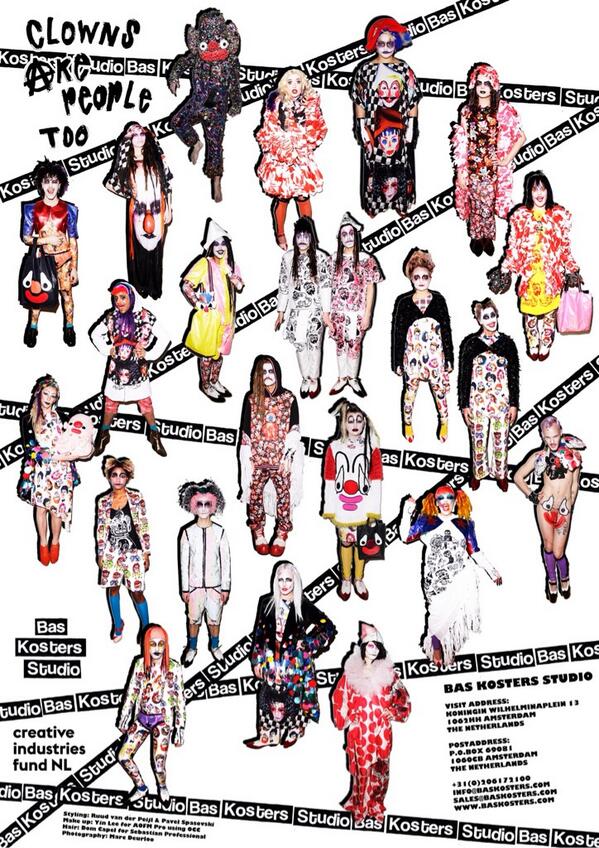 baskosters's tweet photo. Yesss lookbook #clownsarepeopletoo is finished and ready for #paris #capsule http://t.co/aD0mI5kXAs