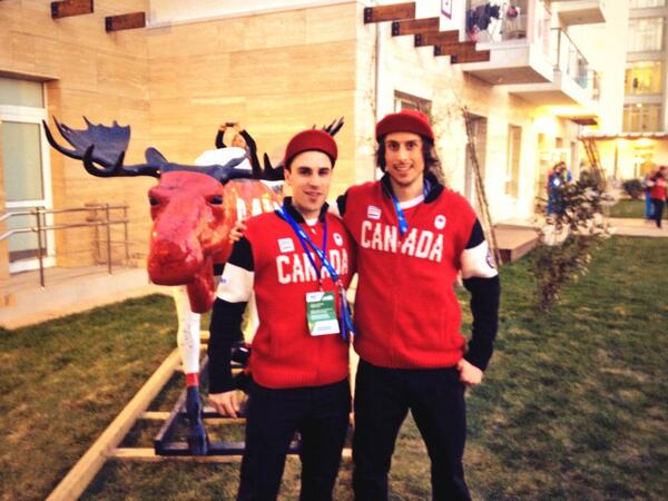 ykgday's tweet photo. #goteamnwt!! "@brendanjgreen: Finally caught up with @ykgday in Sochi!!! #nwt #Sochi2014 @SportNorth http://t.co/pXdqOTNudn"